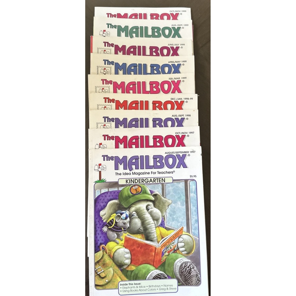 The Mailbox Monthly Idea Magazines for Teachers Pre-K/Kindergarten Lot Of 9 '90s